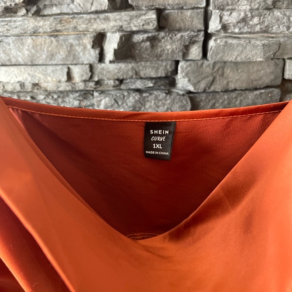 Satin Wrap style Dress - Picture 3 of 5